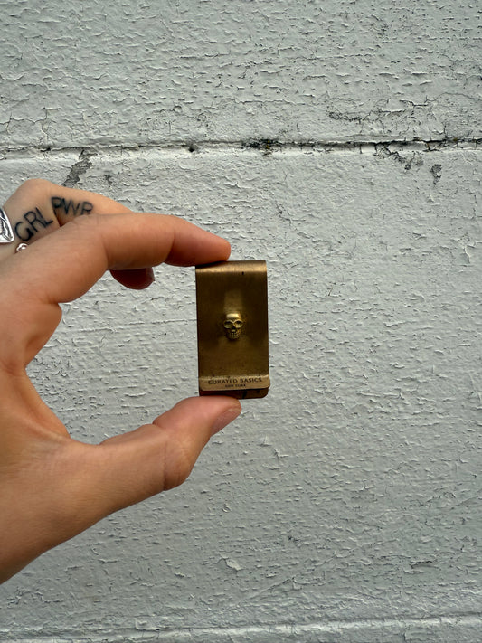 SKULL BRASS MONEY CLIP